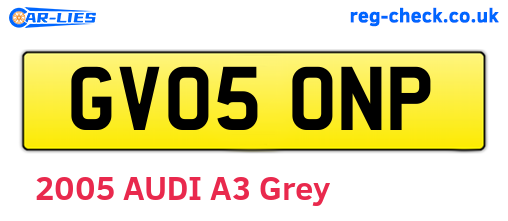 GV05ONP are the vehicle registration plates.