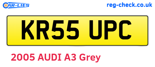 KR55UPC are the vehicle registration plates.