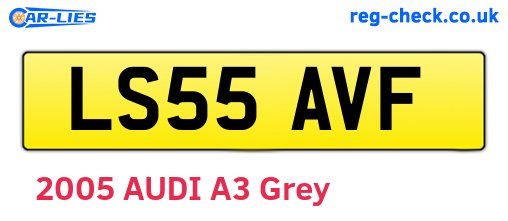 LS55AVF are the vehicle registration plates.