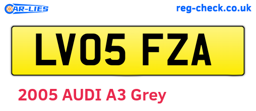 LV05FZA are the vehicle registration plates.