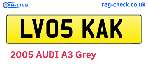 LV05KAK are the vehicle registration plates.