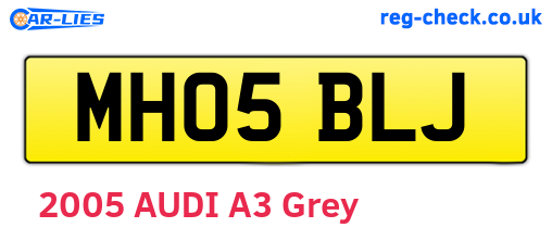 MH05BLJ are the vehicle registration plates.