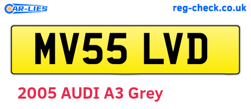 MV55LVD are the vehicle registration plates.