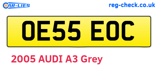 OE55EOC are the vehicle registration plates.