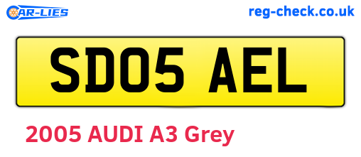 SD05AEL are the vehicle registration plates.