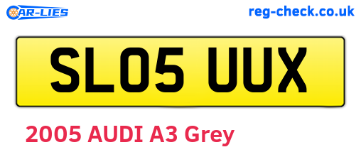 SL05UUX are the vehicle registration plates.