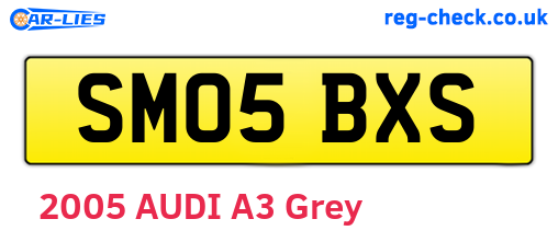 SM05BXS are the vehicle registration plates.