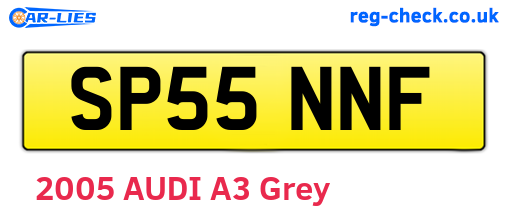 SP55NNF are the vehicle registration plates.