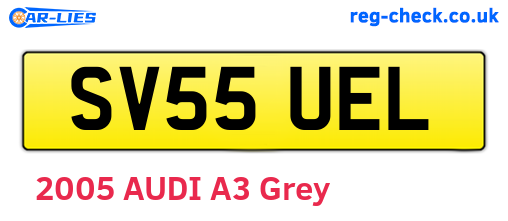 SV55UEL are the vehicle registration plates.