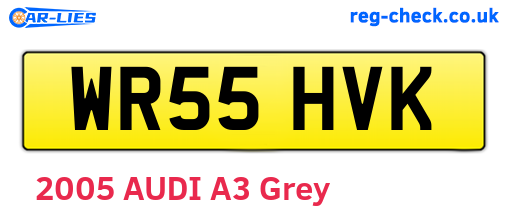 WR55HVK are the vehicle registration plates.