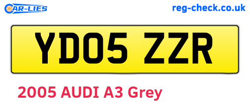 YD05ZZR are the vehicle registration plates.
