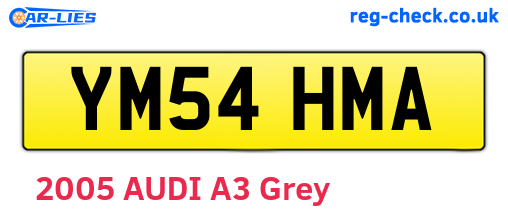 YM54HMA are the vehicle registration plates.