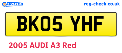 BK05YHF are the vehicle registration plates.