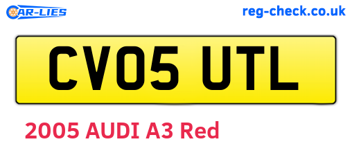 CV05UTL are the vehicle registration plates.