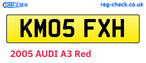 KM05FXH are the vehicle registration plates.