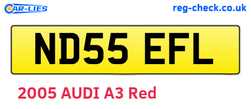 ND55EFL are the vehicle registration plates.