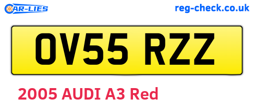 OV55RZZ are the vehicle registration plates.