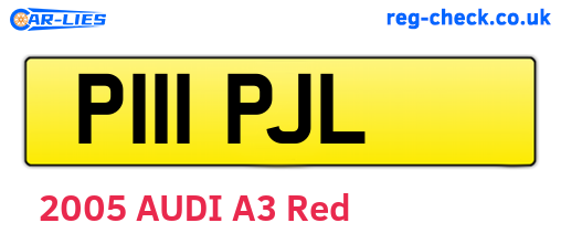 P111PJL are the vehicle registration plates.