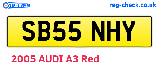 SB55NHY are the vehicle registration plates.