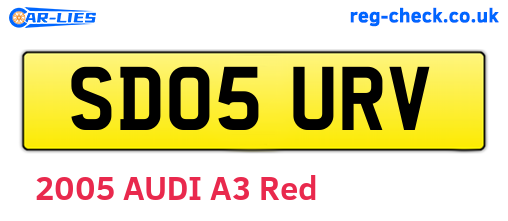 SD05URV are the vehicle registration plates.