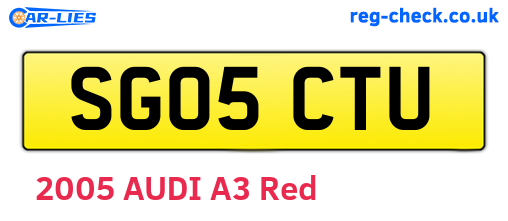 SG05CTU are the vehicle registration plates.