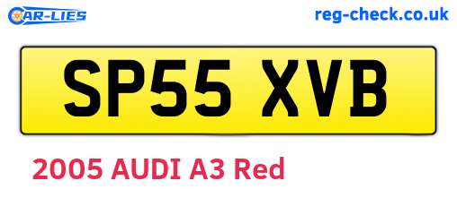 SP55XVB are the vehicle registration plates.
