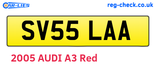 SV55LAA are the vehicle registration plates.