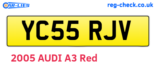 YC55RJV are the vehicle registration plates.