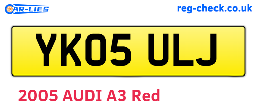 YK05ULJ are the vehicle registration plates.