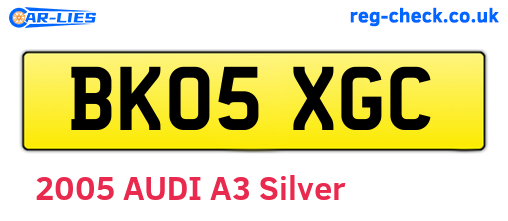 BK05XGC are the vehicle registration plates.