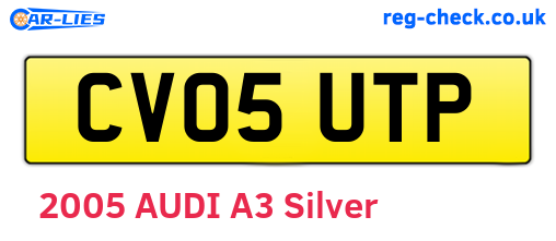 CV05UTP are the vehicle registration plates.