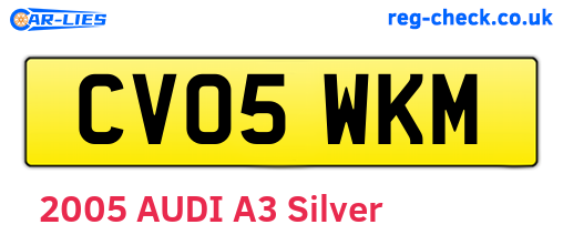 CV05WKM are the vehicle registration plates.
