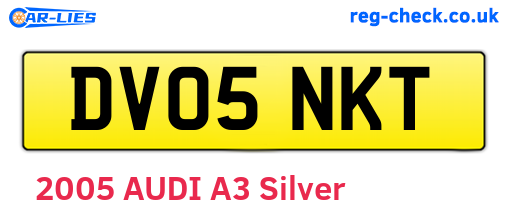 DV05NKT are the vehicle registration plates.