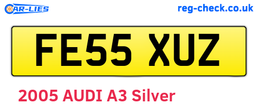 FE55XUZ are the vehicle registration plates.