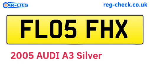 FL05FHX are the vehicle registration plates.
