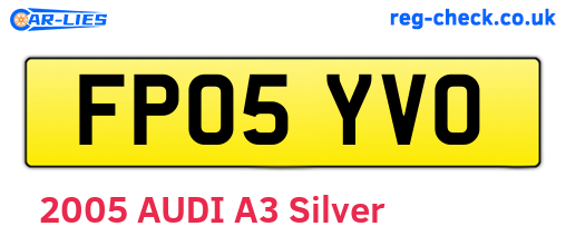 FP05YVO are the vehicle registration plates.