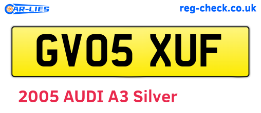 GV05XUF are the vehicle registration plates.