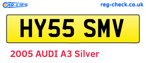 HY55SMV are the vehicle registration plates.