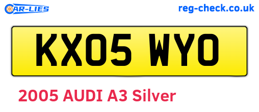 KX05WYO are the vehicle registration plates.