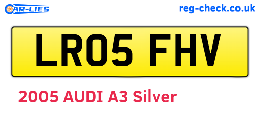 LR05FHV are the vehicle registration plates.
