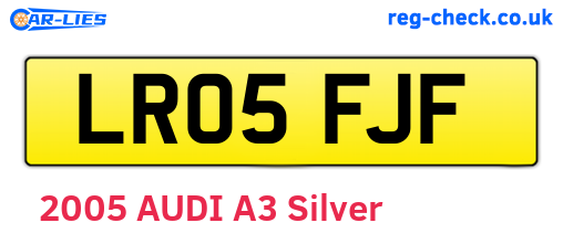 LR05FJF are the vehicle registration plates.