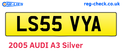 LS55VYA are the vehicle registration plates.
