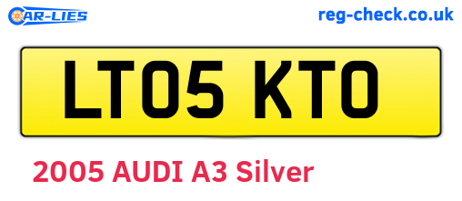 LT05KTO are the vehicle registration plates.