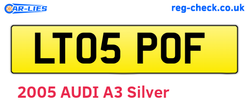LT05POF are the vehicle registration plates.