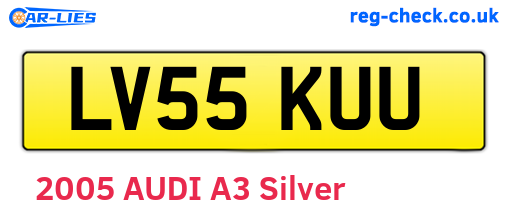 LV55KUU are the vehicle registration plates.