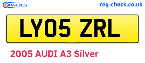 LY05ZRL are the vehicle registration plates.