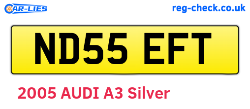 ND55EFT are the vehicle registration plates.