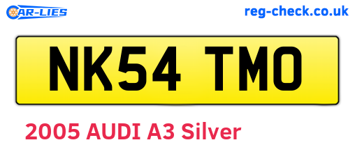 NK54TMO are the vehicle registration plates.