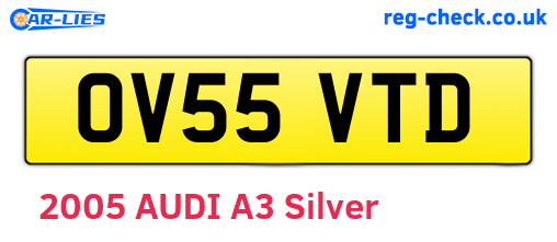 OV55VTD are the vehicle registration plates.
