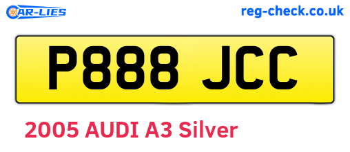 P888JCC are the vehicle registration plates.